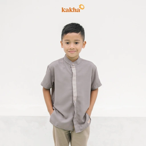 Image of Kakha x Dude Harlino - Koko Anak Pendek Mandalika / Baju Koko Ayah / Baju Muslim / Baju Couple Keluarga