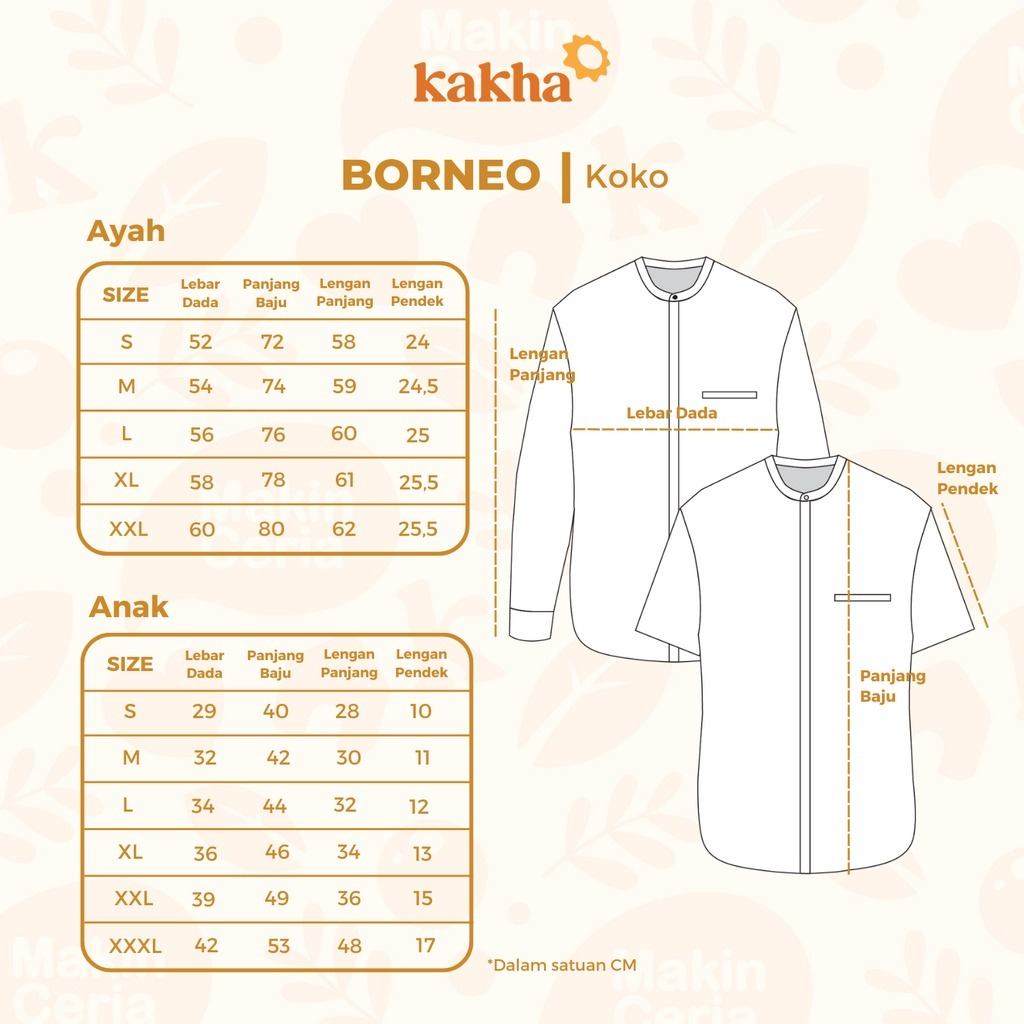 Borneo - Kemeja Koko Anak Pendek