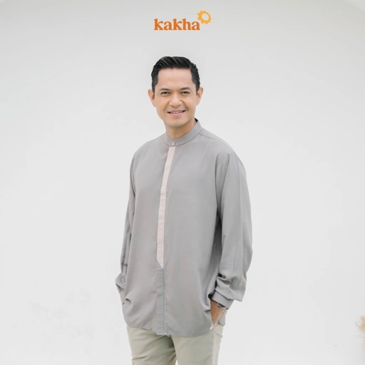 Image of Kakha x Dude Harlino - Koko Ayah Panjang Mandalika / Baju Koko Ayah / Baju Muslim / Baju Couple Keluarga