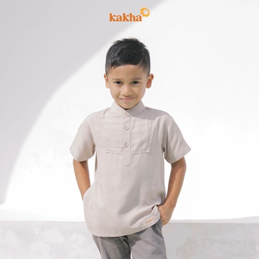 Image of Kakha x Dude Harlino - Koko Anak Pendek Halmahera / Baju Koko Ayah / Baju Muslim / Baju Couple Keluarga