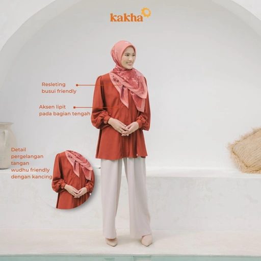 Image of Kakha x Alyssa Soebandono - Tunik Ibu Mahameru / Baju Tunik Ibu / Tunik Muslim / Baju Couple Keluarga
