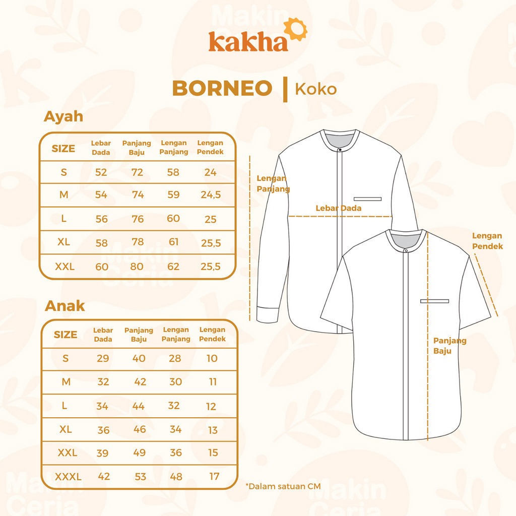 Borneo - Kemeja Koko Anak Panjang