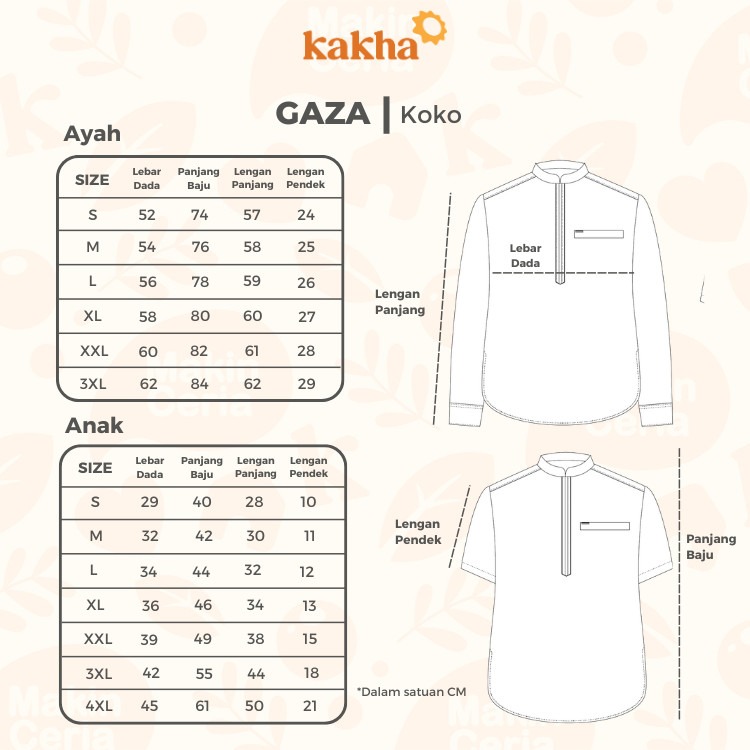 Gaza  - Kemeja Koko Anak Pendek 