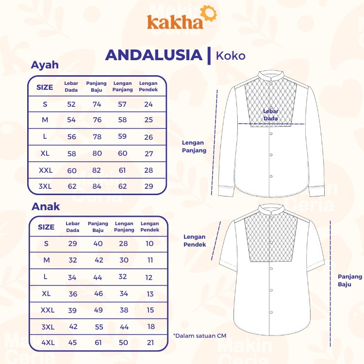 Andalusia - Kemeja Koko Anak Panjang 