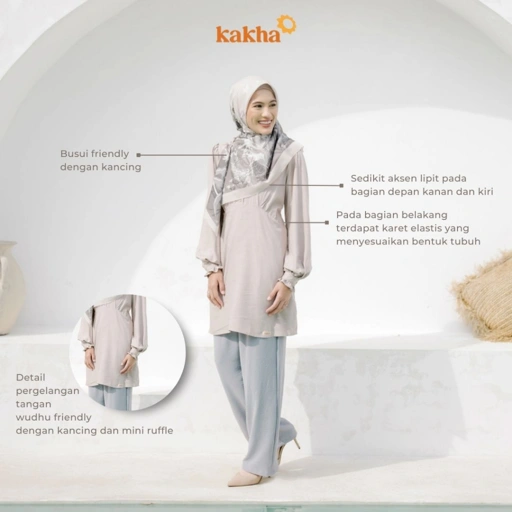 Image of Kakha x Alyssa Soebandono - Tunik Ibu Halmahera / Baju Tunik Ibu / Tunik Muslim / Baju Couple Keluarga