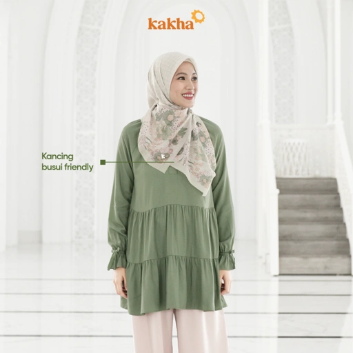 Image of Kakha x Alyssa Soebandono - Tunik Ibu Mahakam / Baju Tunik Ibu / Tunik Muslim / Baju Couple Keluarga