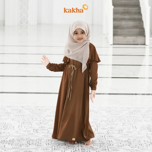 Image of Kakha x Alyssa Soebandono - Gamis Anak Kapuas / Baju Muslim Anak Perempuan / Gamis Anak Muslim / Baju Couple Keluarga