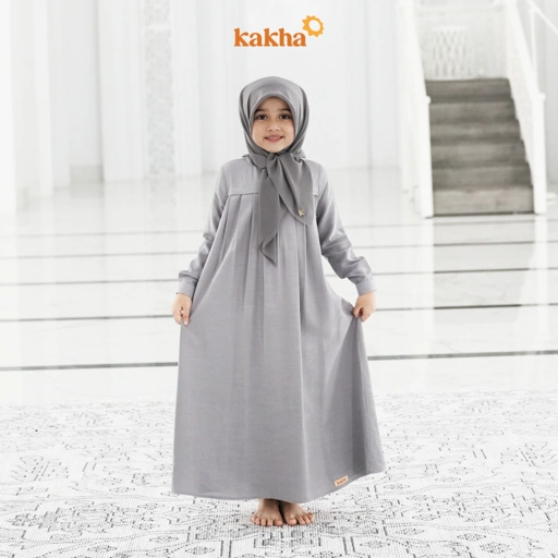 Image of Kakha x Alyssa Soebandono - Gamis Anak Kasturi / Baju Muslim Anak Perempuan / Gamis Anak Muslim / Baju Couple Keluarga