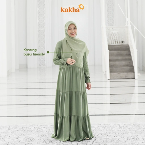 Image of Kakha x Alyssa Soebandono - Gamis Ibu Mahakam / Baju Gamis Ibu / Gamis Muslim / Baju Couple Keluarga