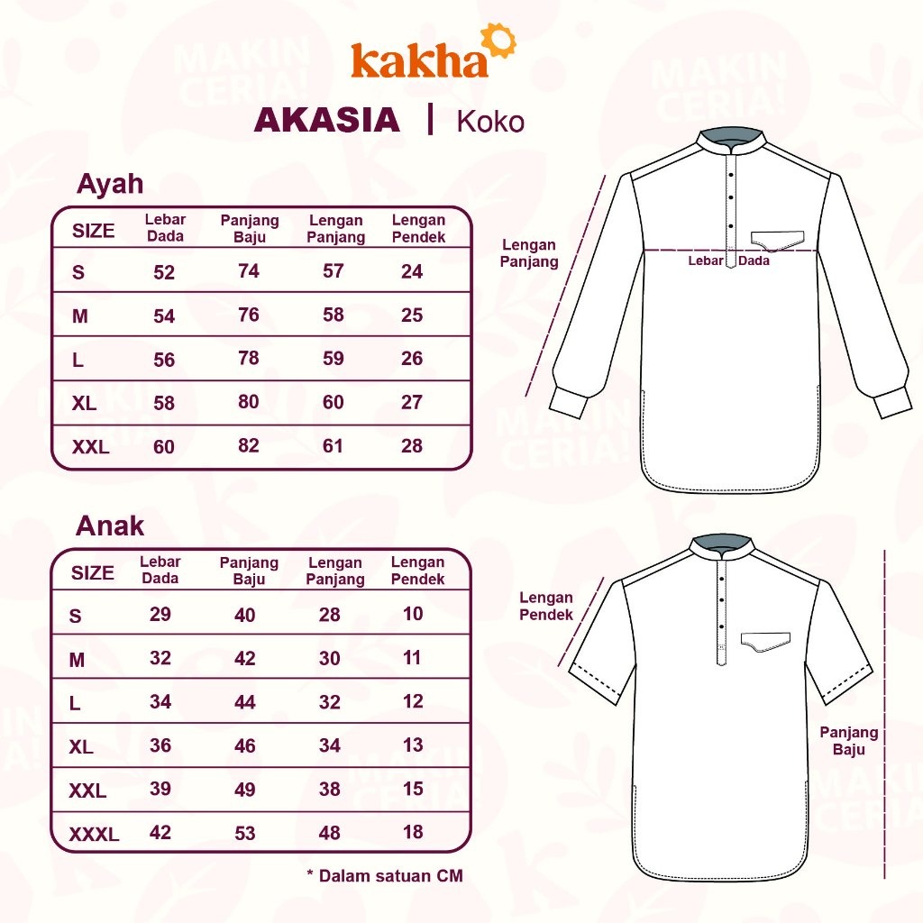 Akasia - Kemeja Koko Ayah Pendek