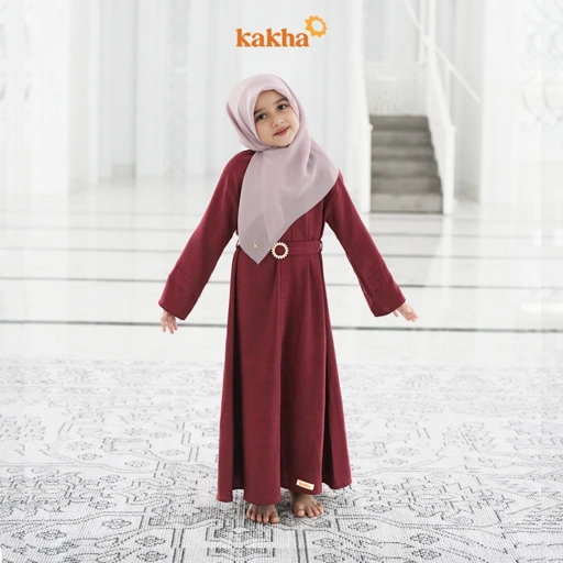 Image of Kakha x Alyssa Soebandono - Gamis Anak Akasia / Baju Muslim Anak Perempuan / Gamis Anak Muslim / Baju Couple Keluarga