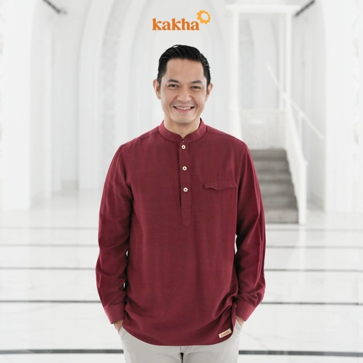 Image of Kakha x Dude Harlino - Koko Ayah Panjang Akasia / Baju Koko Ayah / Baju Muslim / Baju Couple Keluarga