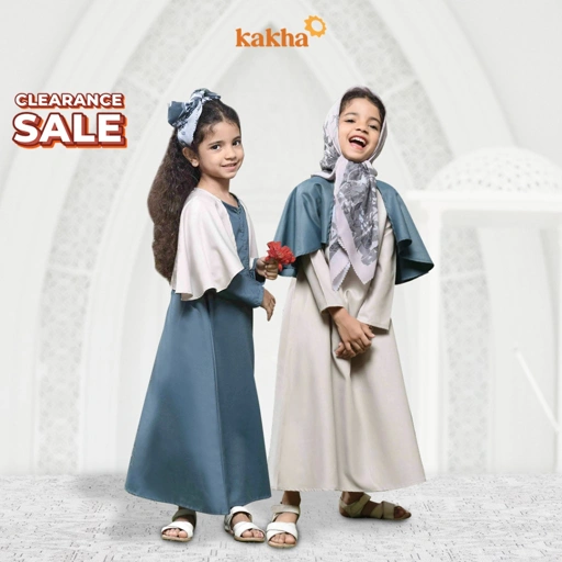 Image of CLEARANCE SALE - Kakha - Gamis Anak Antalya Series Light Grey / Gamis Anak Perempuan / Dress Anak Perempuan / Gamis Couple Ibu Anak