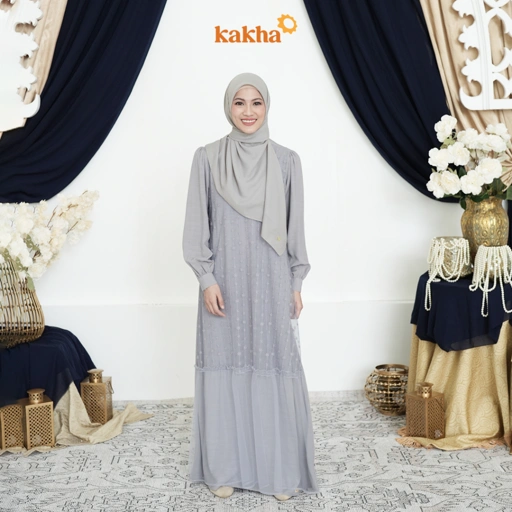 Image of Kakha x Alyssa Soebandono - Gamis Ibu Cordoba / Baju Gamis Ibu / Gamis Muslim / Baju Couple Keluarga