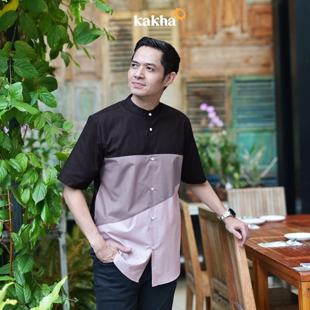 Ammar Black - Kemeja Koko Ayah Pendek