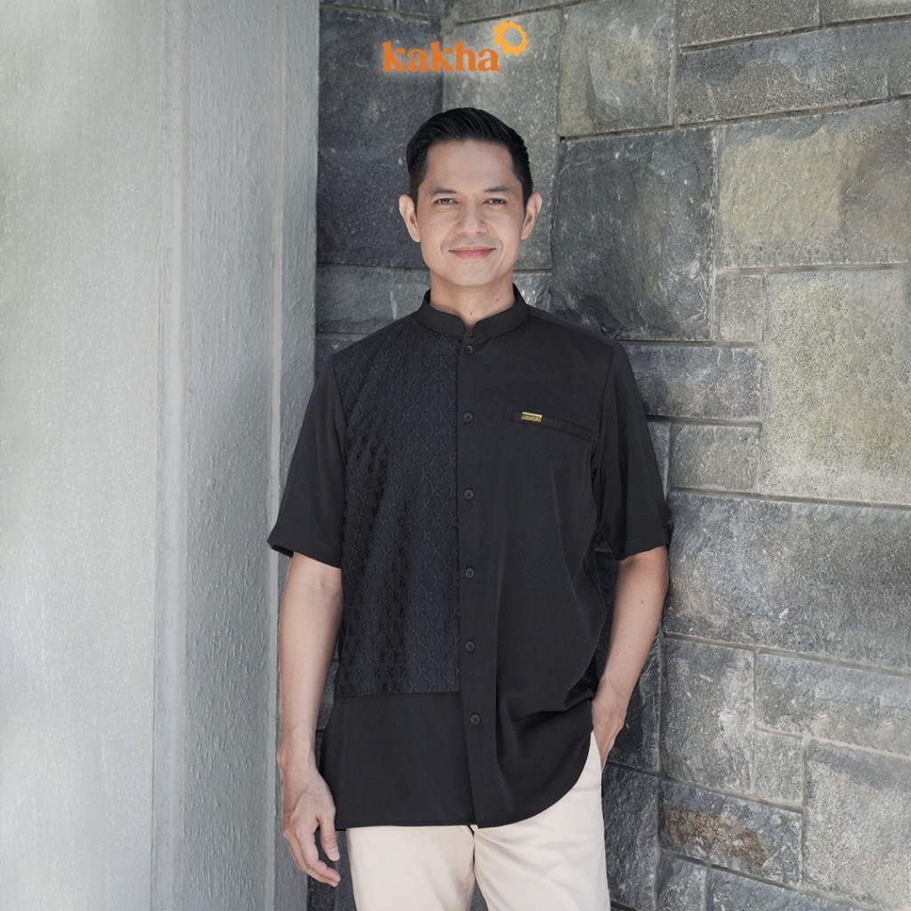 Seroja - Kemeja Koko Ayah Pendek 