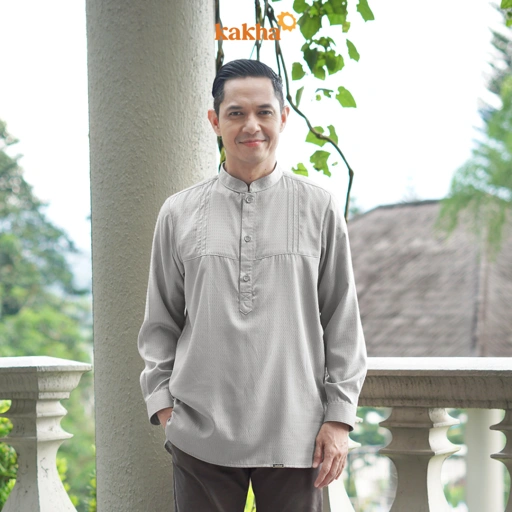 Image of Kakha x Dude Harlino - Koko Ayah Panjang Kenanga / Baju Koko Ayah / Baju Muslim / Baju Couple Keluarga