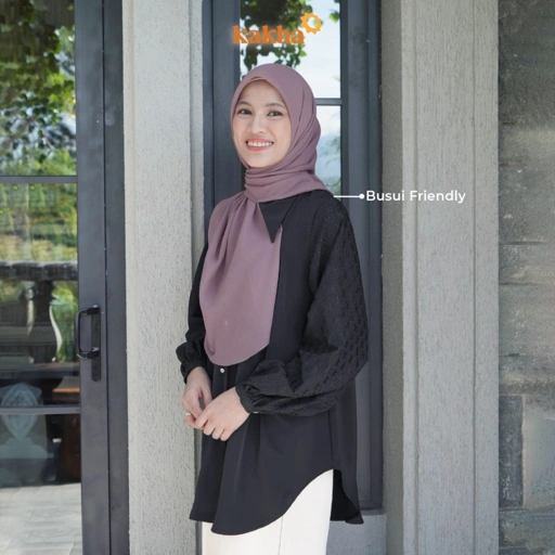 Image of Kakha x Alyssa Soebandono - Tunik Ibu Seroja / Baju Tunik Ibu / Tunik Muslim / Baju Couple Keluarga