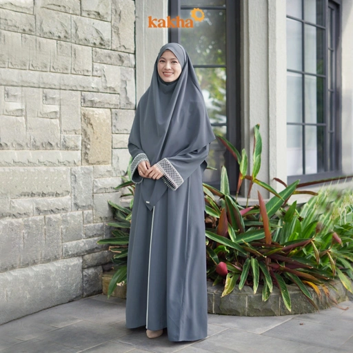 Image of Kakha x Alyssa Soebandono - New Arrival - Abaya Syar'i Palestine / Gamis Wanita / Gamis Umroh / Baju Couple Keluarga / Sarimbit Keluarga