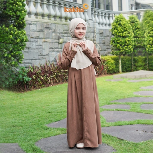 Image of Kakha x Alyssa Soebandono - Gamis Anak Cendana / Baju Muslim Anak Perempuan / Gamis Anak Muslim / Baju Couple Keluarga