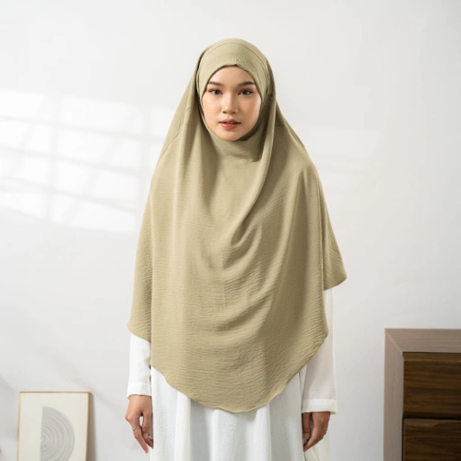 Image of Humairah French Khimar Instant Hijab Khimar Cringkle Jilbab kerudung Frech Khimar By Umnawear