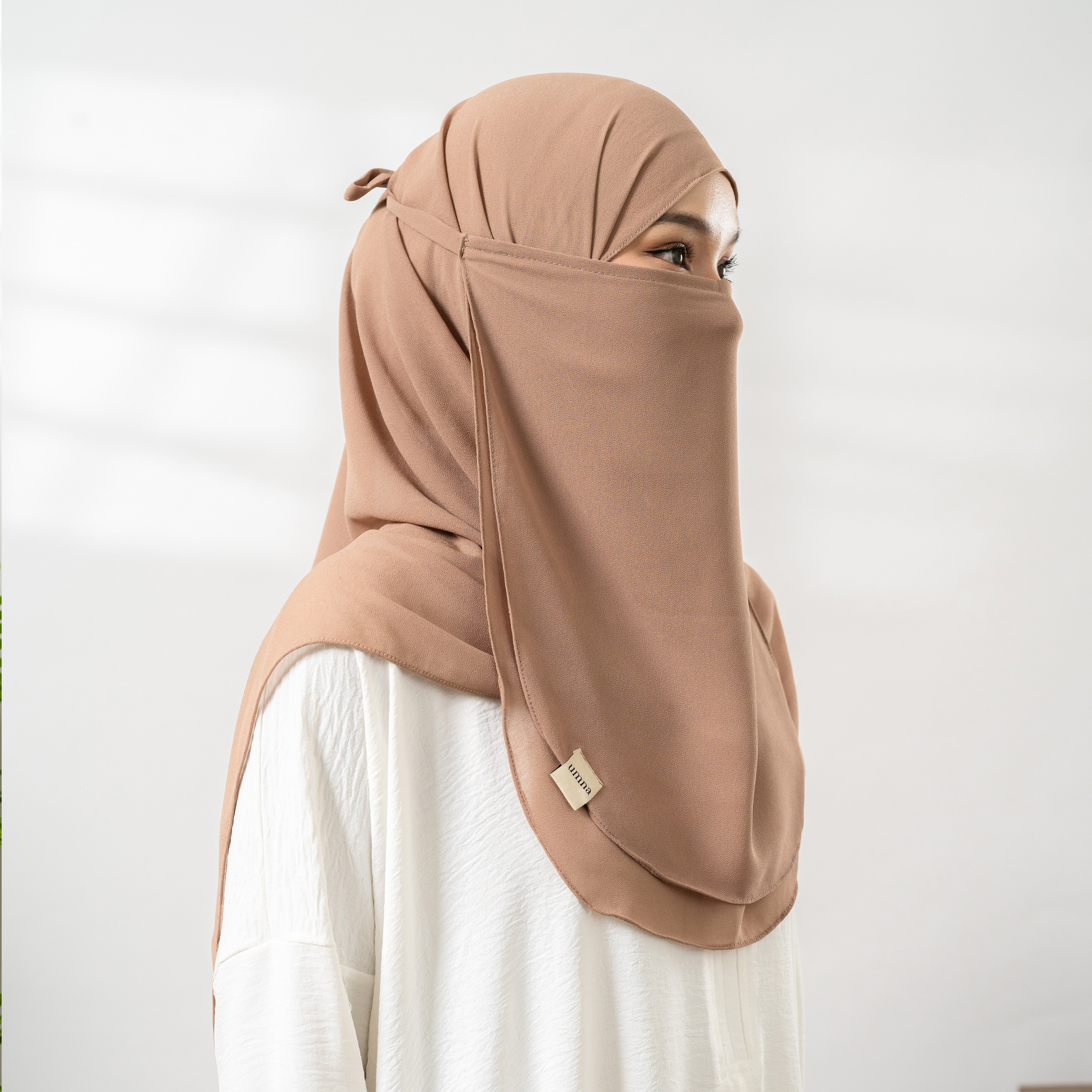 Kaira Pashmina Ceruty Syari | Jilbab Pashmina Jumbo 200x75 cm Plus Cadar By Umnawear
