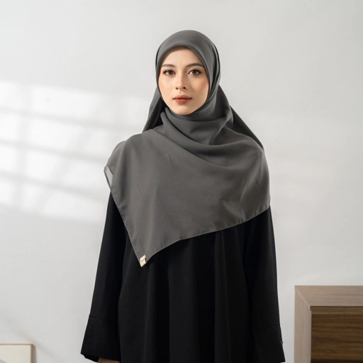 Image of Rahwa Plain Square Hijab Segi Empat Pollycotton by Umnawear