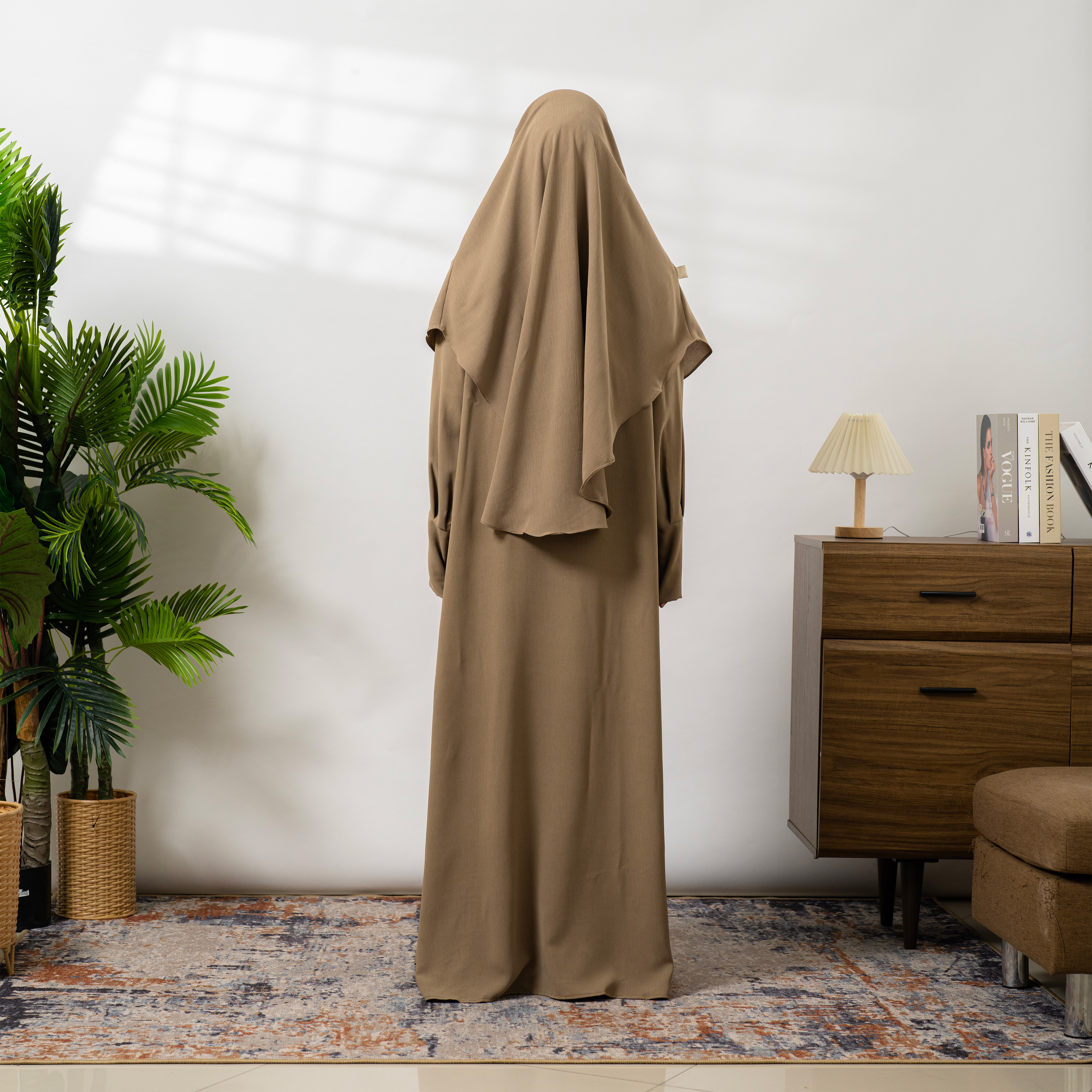 Faheera Abaya Set French Khimar Wanita Gamis Syari Umroh (Abaya List set Hijab) By Umnawear