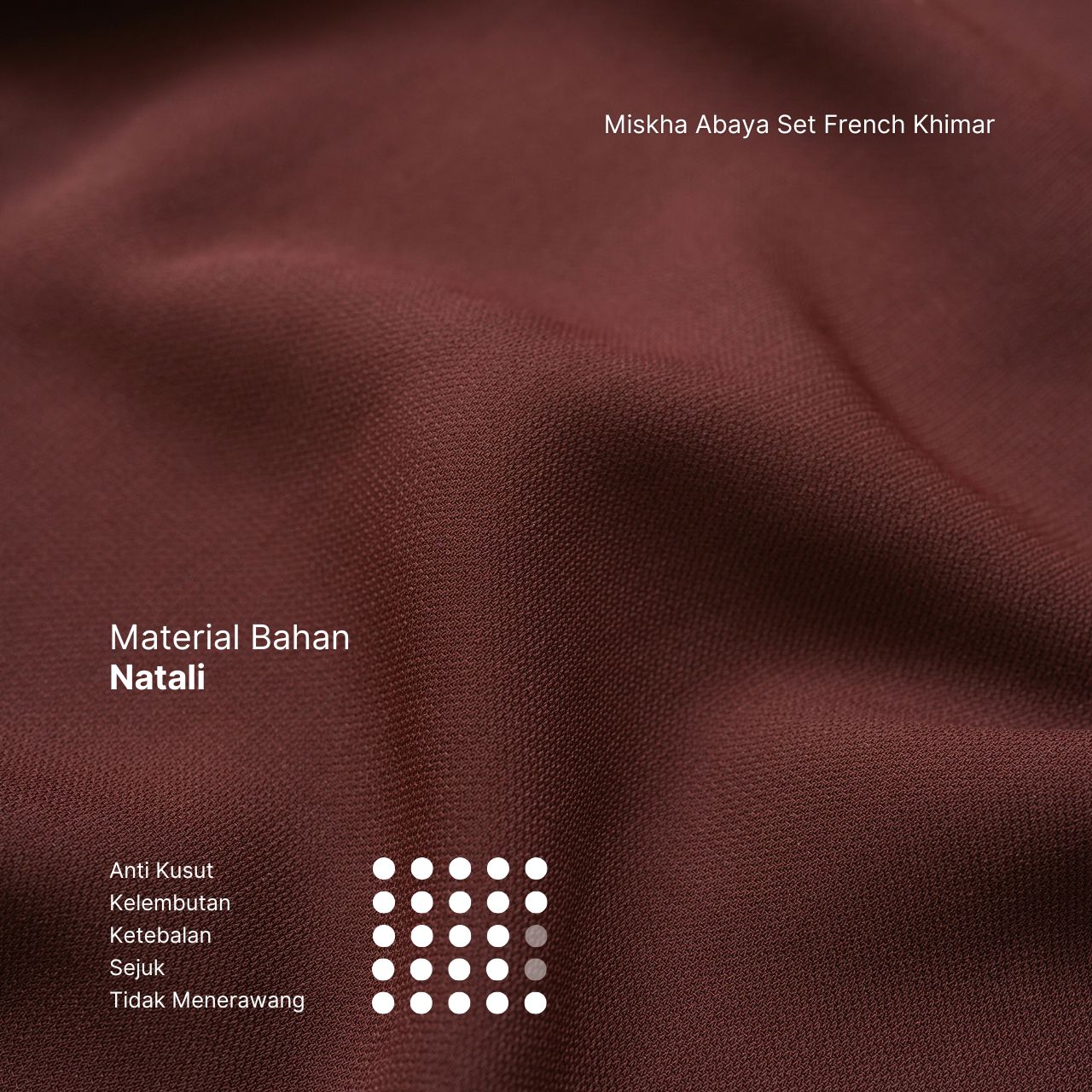 Miskha Abaya Gamis Set French Khimar Bahan Natail Terbaru Syari Haji Umroh hari Lebaran By Umnawear