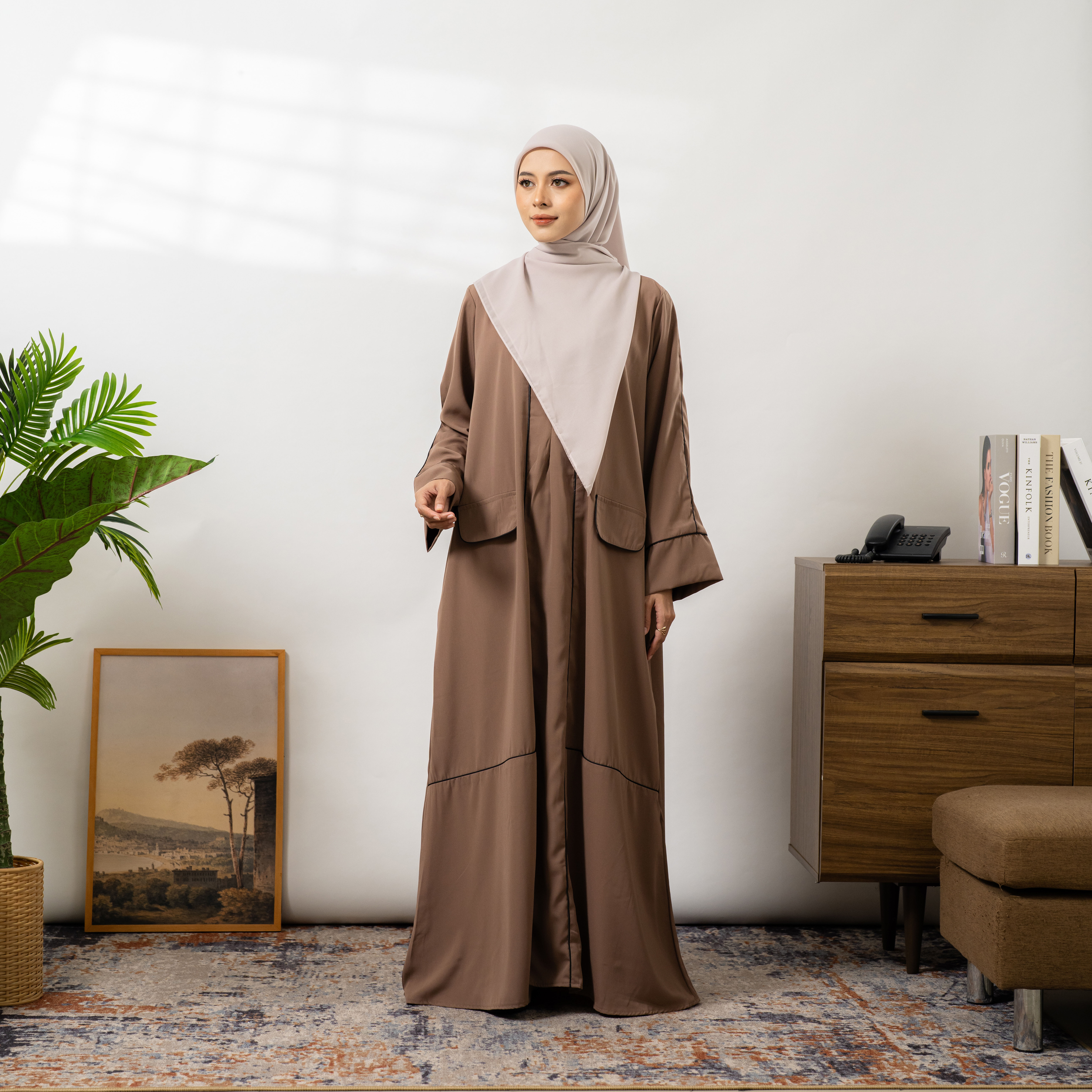 Ameenah Abaya Syari Umroh Elegan Nyaman | Gamis Abaya Hitam Turkey Baju Muslim By Umnawear