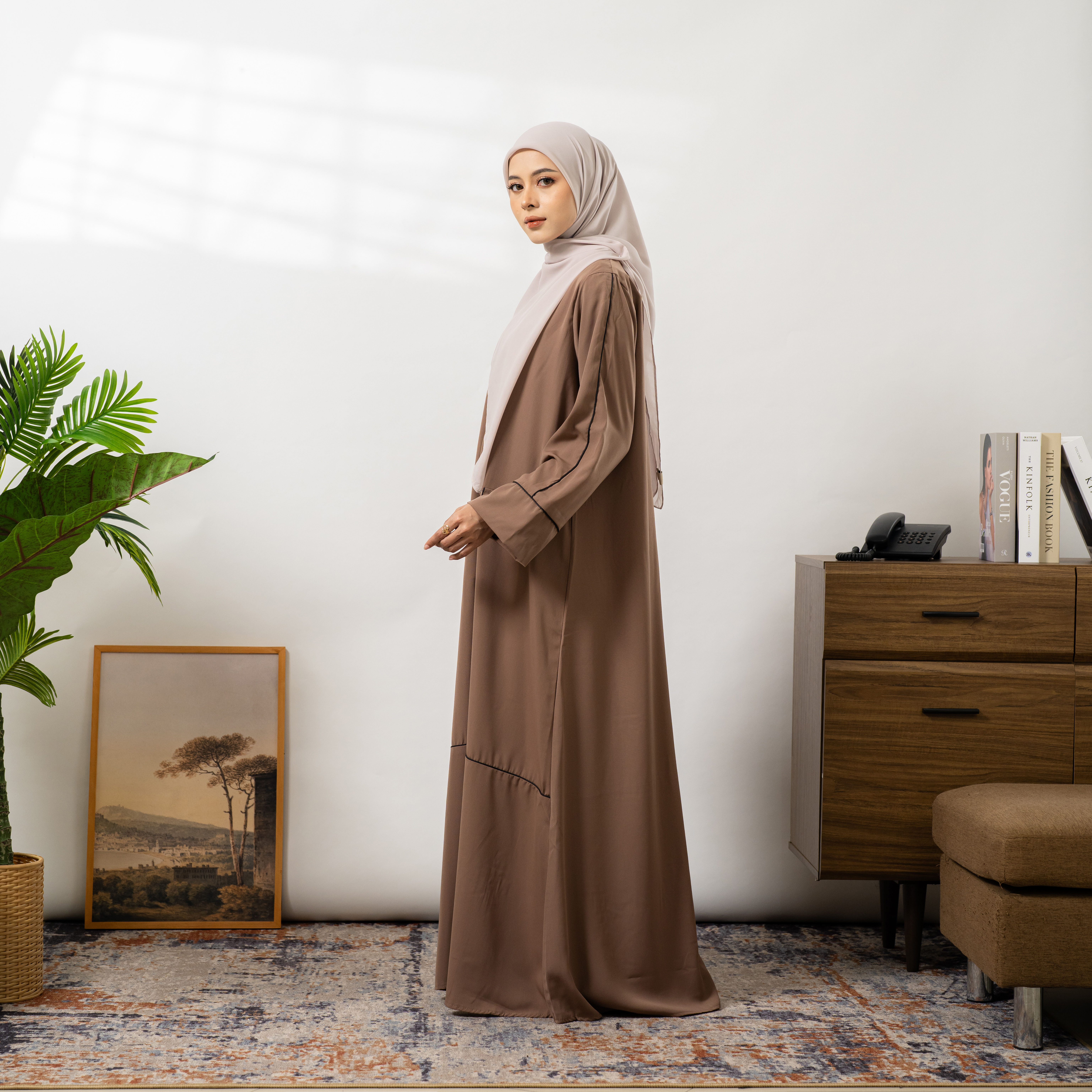Ameenah Abaya Syari Umroh Elegan Nyaman | Gamis Abaya Hitam Turkey Baju Muslim By Umnawear