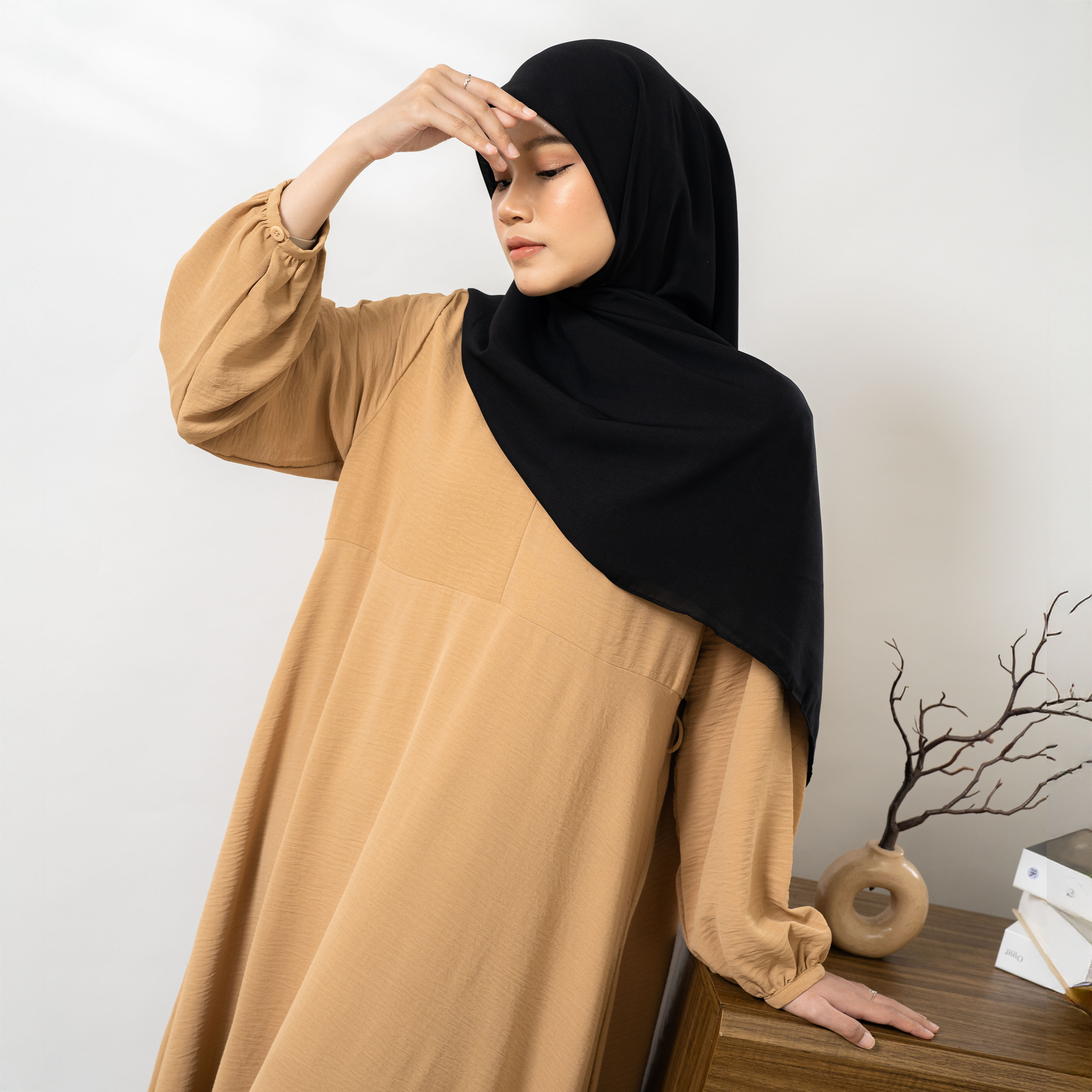 Soraya Dress Umna Dress Gamis Daily Polos Syari Home Dress Wanita Muslim By Umnawear