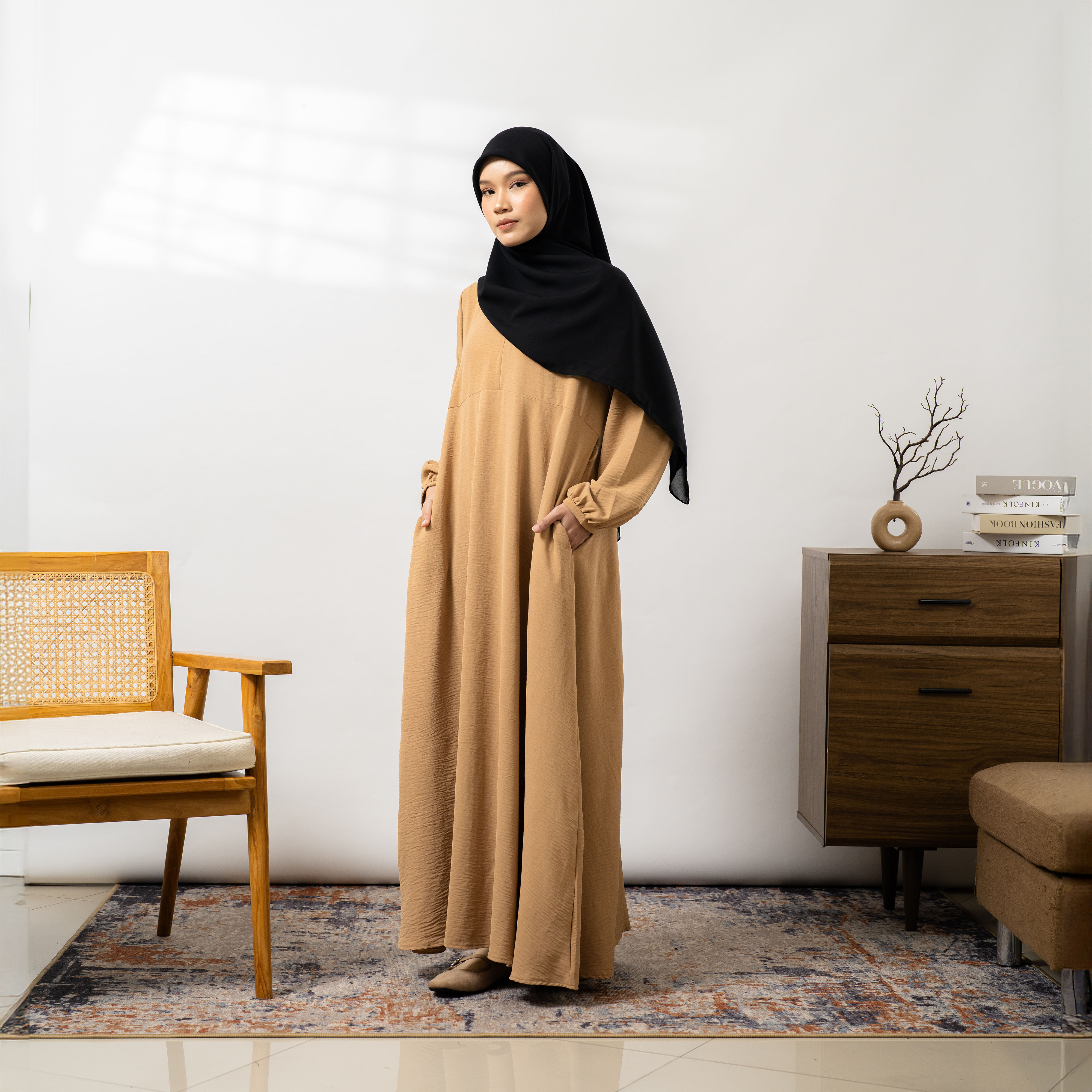 Soraya Dress Umna Dress Gamis Daily Polos Syari Home Dress Wanita Muslim By Umnawear