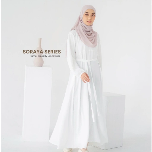Image of Soraya Dress Umna Dress Gamis Daily Polos Syari Home Dress Wanita Muslim By Umnawear