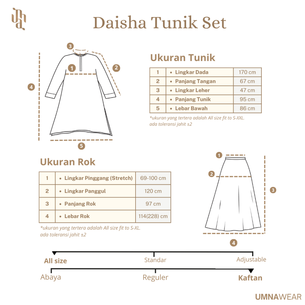 Daisha Set Tunik Melayu Muslimah ( Set Tunik dan Rok ) by Umnawear