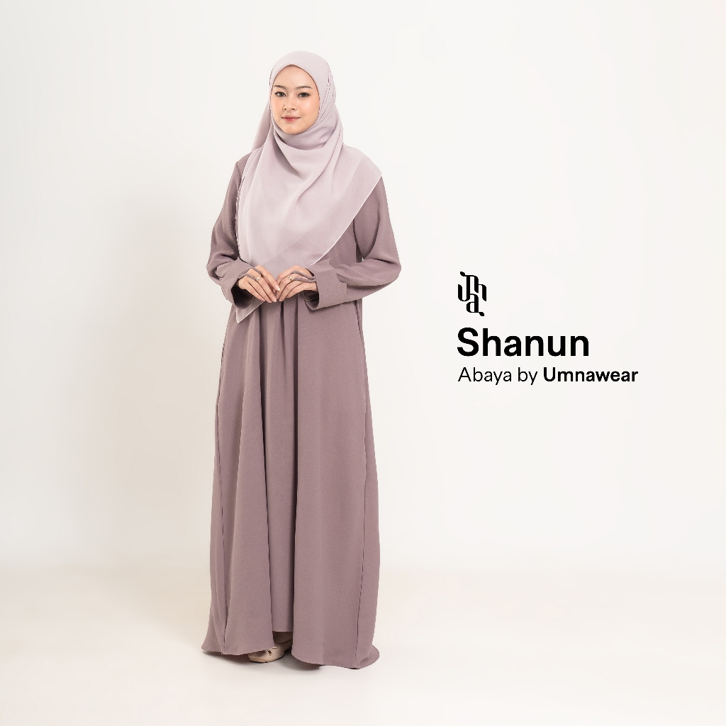 Shanun Abaya Simple Premium Basic Long Busui Gamis Wanita Syari Bumil Friendly By Umnawear