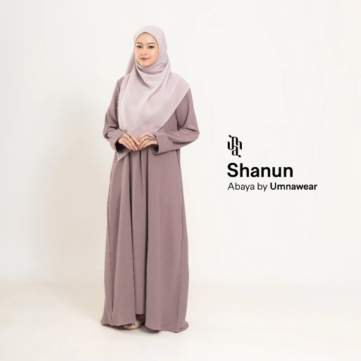 Image of Shanun Abaya Simple Premium Basic Long Busui Gamis Wanita Syari Bumil Friendly By Umnawear