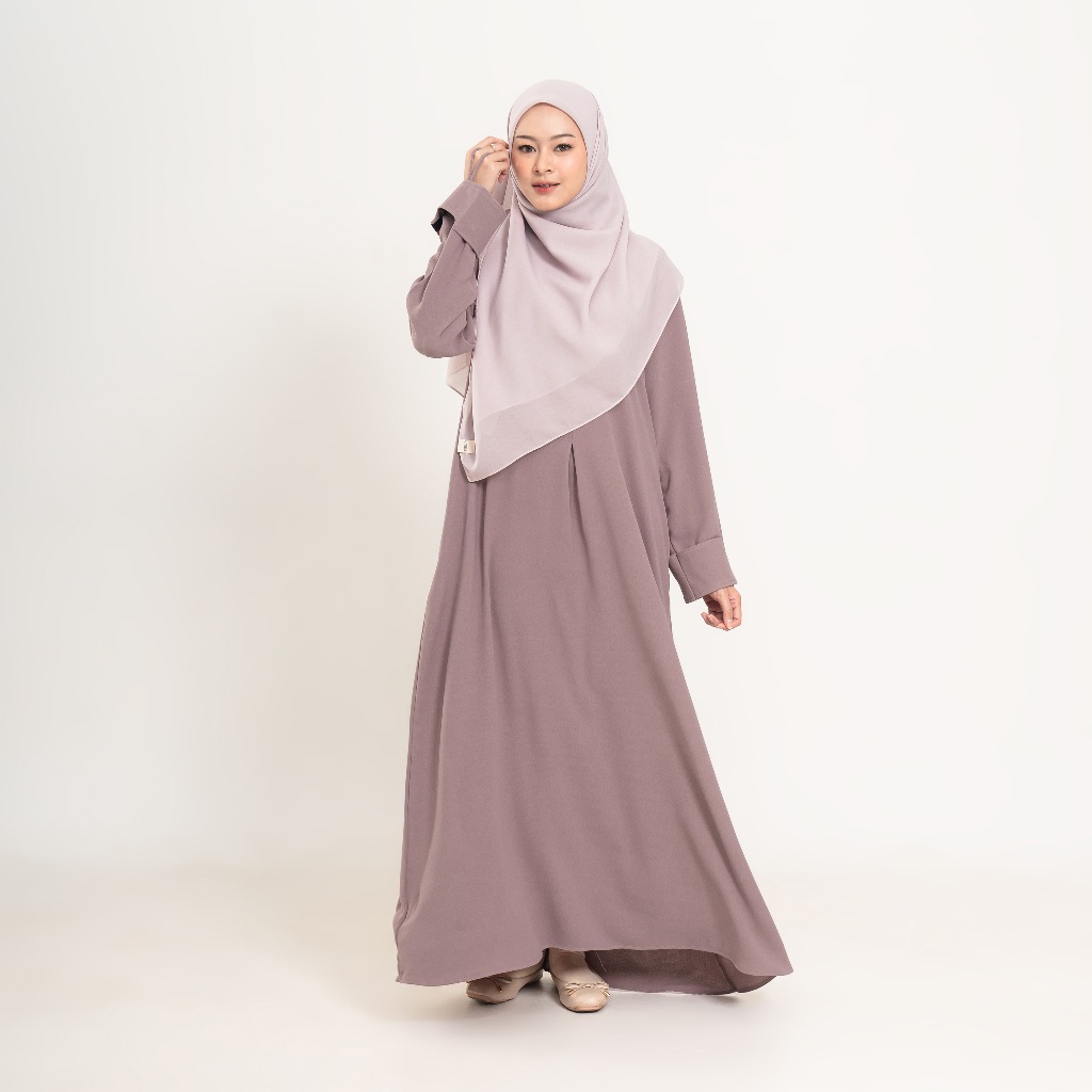 Shanun Abaya Simple Premium Basic Long Busui Gamis Wanita Syari Bumil Friendly By Umnawear
