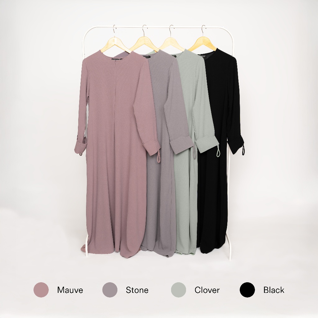 Shanun Abaya Simple Premium Basic Long Busui Gamis Wanita Syari Bumil Friendly By Umnawear