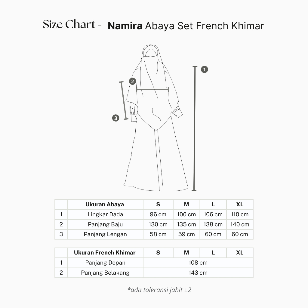 Namira Gamis Set French Khimar Bahan Madeline Terbaru Abaya Syari Umroh Haji hari Lebaran By Umnawear