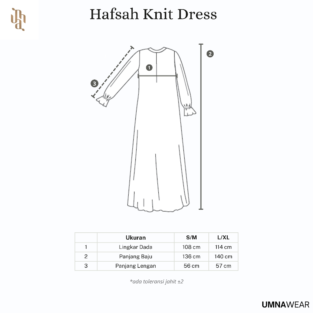 Hafsah Dress Pleats Knit Simple Premium Busui By Umnawear - Gamis Basic Long Bumil friendly