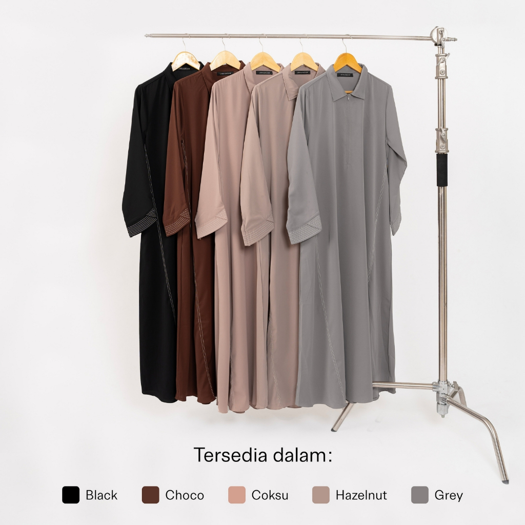 Aqila Abaya Syari Set Khimar Bandana + Cadar Marbella Gamis Terbaru Hijab Umroh Lebaran By Umnawear