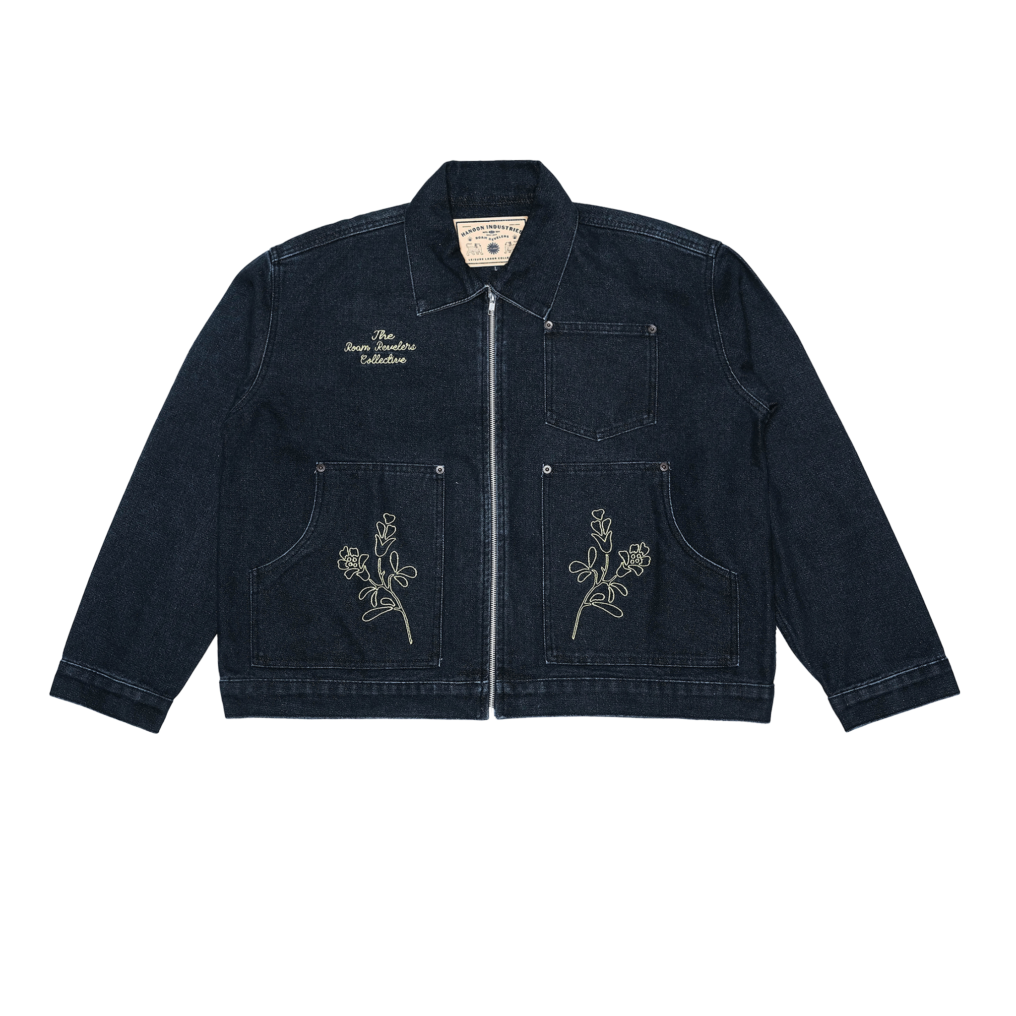 Denim Jacket - Black Bloom