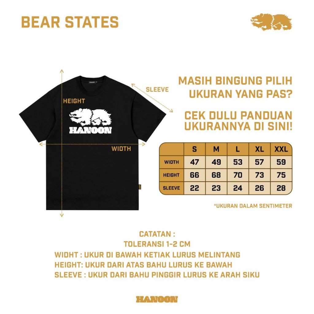 T-Shirt - Bear States Black
