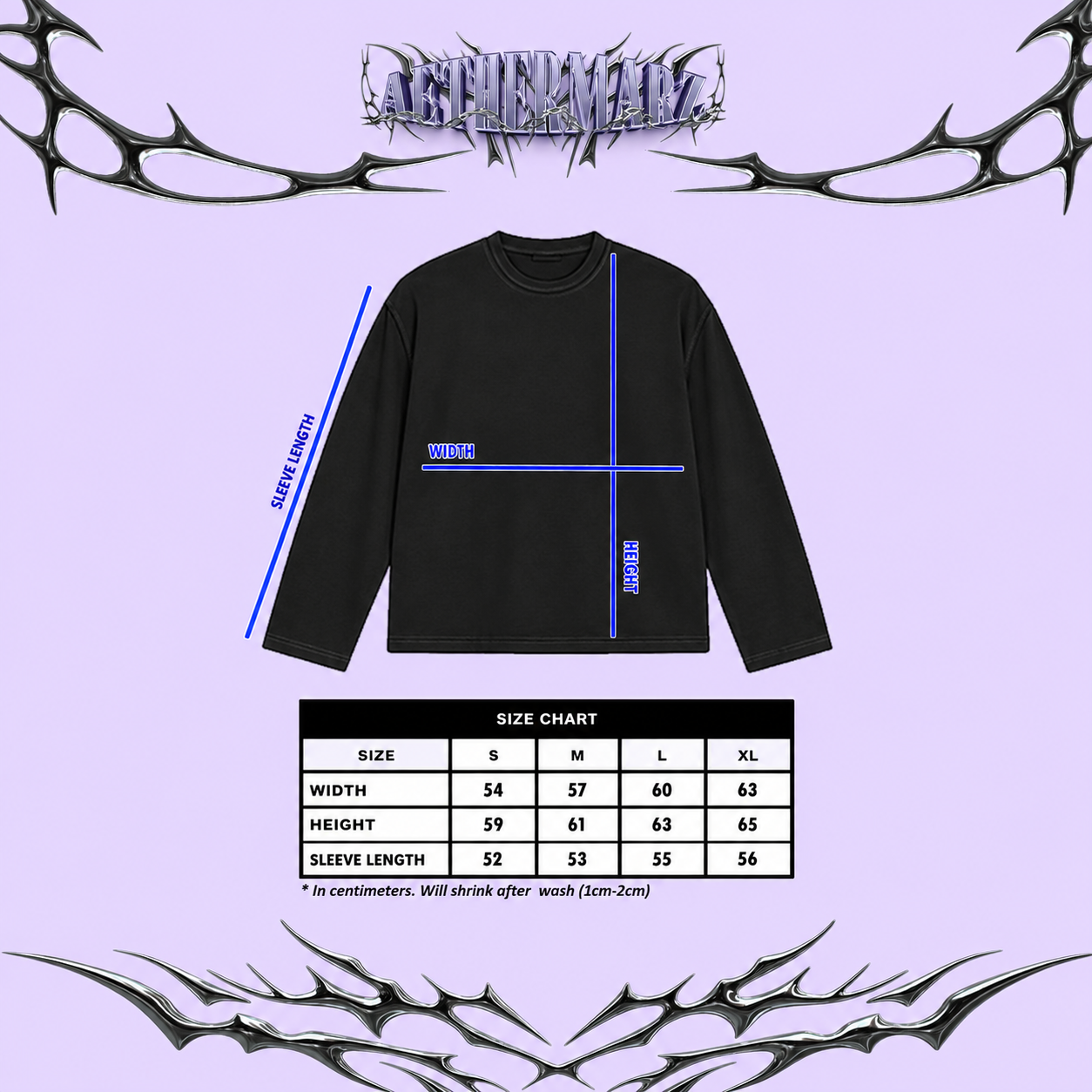 T-shirt Longsleeve Boxy | "AEGIS PULSE" Black | AETHERMARZ