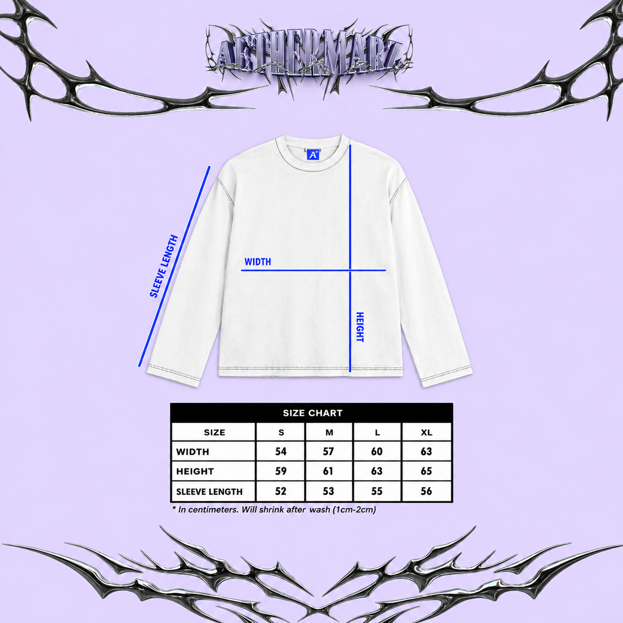 T-shirt Longsleeve Boxy | "FERAL DRIFT" White | AETHERMARZ