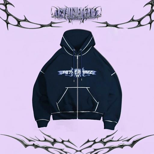 Boxy Tee Hoodie Zipper Ykk | Aethermarz "Resurgo"