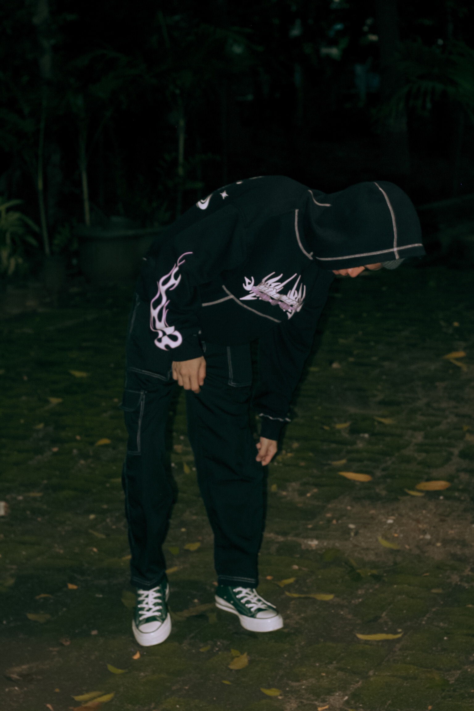 Boxy Tee Hoodie Aethermarz - MIDNIGHT PULSE 