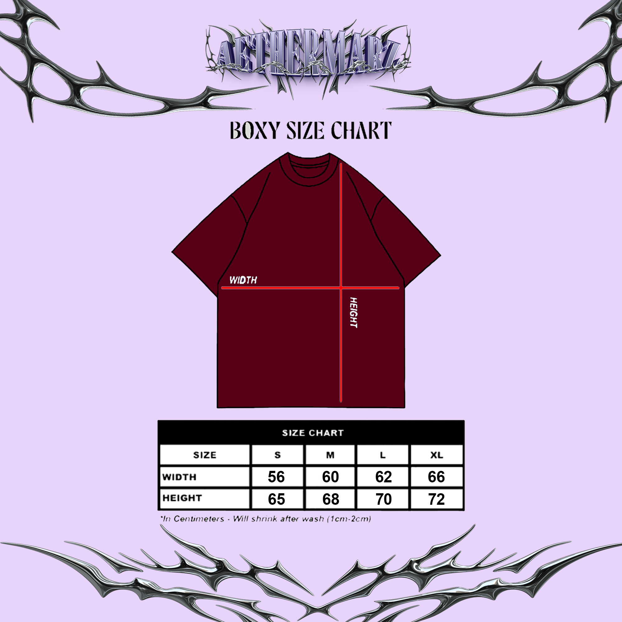 Kaos Boxy (Run For Ones) Burgundy Unisex | Aethermarz