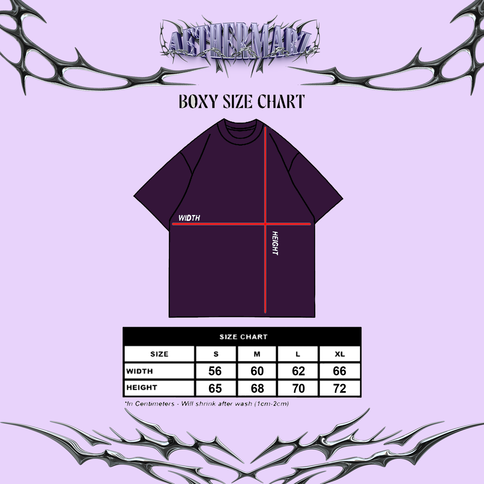 Kaos Boxy (We Serve Peace) Dark Purpple Unisex | Aethermarz